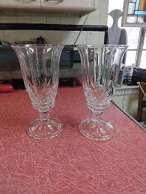 Buy 2 Towle 2 Piece Crystal 12  Hurricane Candle Holders • 85£
