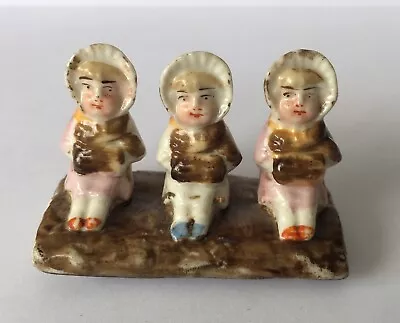 Buy Vintage Crest Ware Trio Of Little Girls Miniature Ornament • 6£