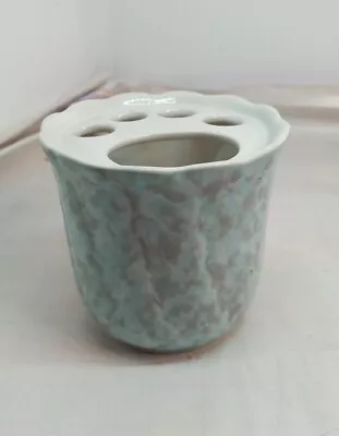 Buy Park Rose Bridlington Pottery 8cm Vase Vintage Pale Blue / Grey • 6.99£