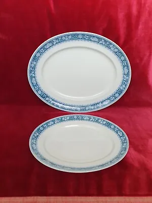 Buy Antique Wilkinson Ltd Royal Staffordshire Potteries Blue & White Oval Platters • 20£