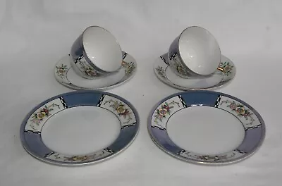 Buy 2 X Sets Noritake Gold Rimmed Coffee Cup/Saucer/Side Plate In Rare Deco Style  • 20£
