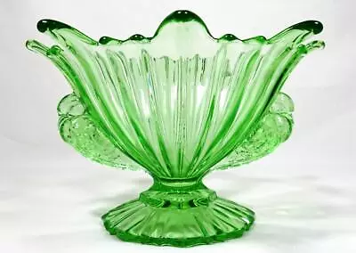 Buy Art Deco Glass Bowl W/Bird Handle STS Abel C1930s Yugoslavia • 64.99£
