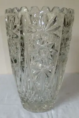 Buy Large Heavy Vintage Glass Vase  12  High  7  Across Top Over 5k Weight Suit GIFT • 22£