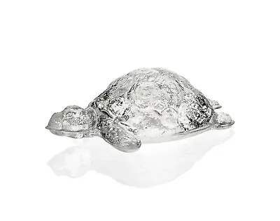 Buy Lindshammar - Vintage Cast Glass Flatback Turtle Figure - 1960s Swedish Glass • 8.80£
