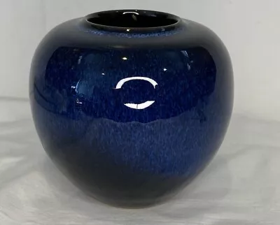 Buy Gorgeous Vintage Studio Art Pottery Vase Blue Frogskin Glaze. • 27.51£