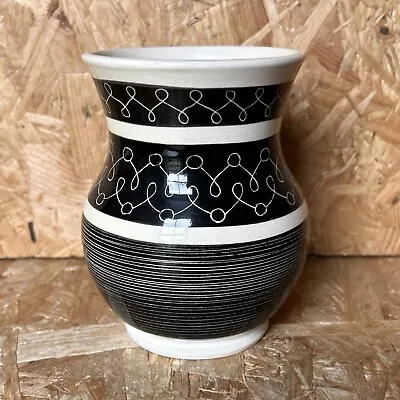 Buy Vintage 1950s Jo Lester Isle Of Wight Studio Pottery Black & White Vase Pot 14cm • 13.99£