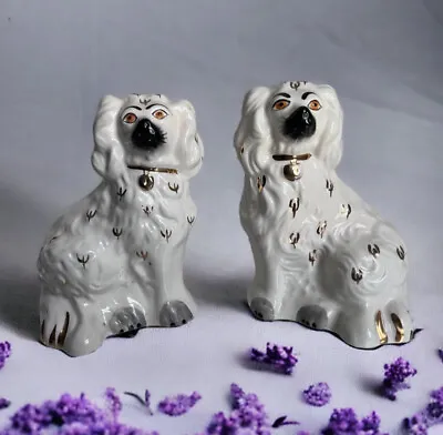 Buy Beswick Staffordshire China Dogs X2 Set Pair King Charles Spaniel Mantel Vintage • 180£