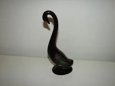Buy Blue Mountain Pottery? Redware Long Neck 8  Swan Goose Black Green • 23.70£