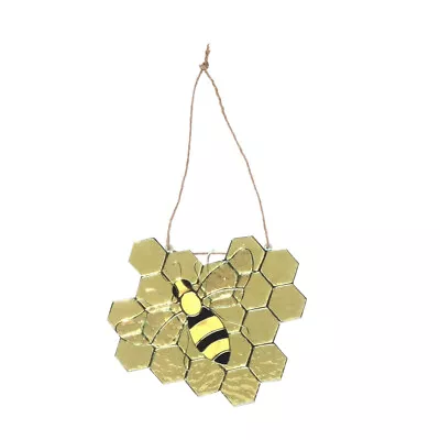 Buy  Stained Glass Window Flowers Decor Bee Hive Pendant Decorations • 12.98£