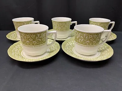 Buy Royal Staffordshire  SHERWOOD  J&G Meakin ~ Set Of 5 ~ Cups & Saucers ~ 3  Tall • 26.66£