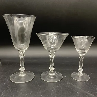 Buy 34 Pc. VTG 1930s Cambridge Glass Caprice Elegant & Optic Wine / Sherbet Goblets • 326.06£