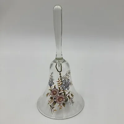 Buy Vintage Glass Bell With Metal Ball And Flower Decoration. 7in • 7£