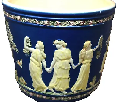 Buy Gorgeous Weller American Art Pottery Blue Ware Dancing Grecian Lady Jardinere! • 229.38£