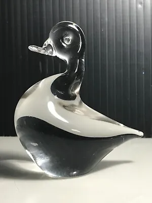 Buy Wedgwood Studio Clear Duck Bird Art Glass Paperweight Ornament • 14.99£