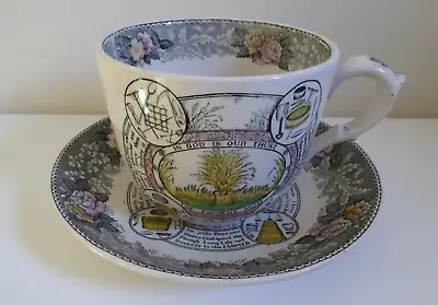 Buy Adams  Large  God Speed The Plough Breakfast Cup  And Saucer. 1914 To 1940 • 15£