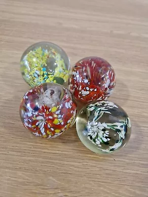 Buy Set Of 4 Colourful  Glass Paperweights  No Cracks Or Chips • 15.50£