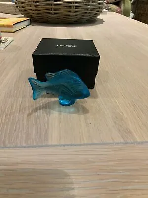 Buy Lalique Crystal Fish Sculpture: Damsel Demoiselle Turquoise Brand New Boxed • 99£