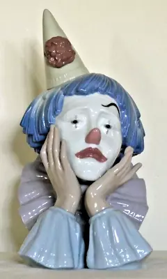 Buy LLADRO 5129 ~ Jester Head Sad Clown Figurine ~ Porcelain ~ Retired. • 150£