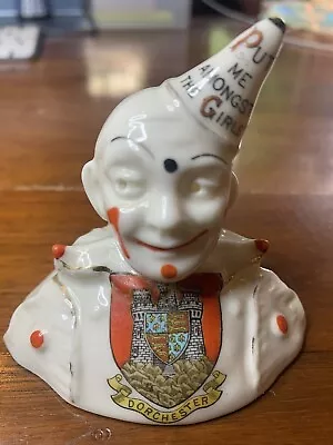 Buy Carlton China Heraldic Ware Clown Bust With Arms Of Dorchester, Dorset • 4£