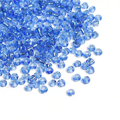 Buy 50g Blue Silver Lined Seed Beads Glass 2mm Size 11/0 J04190XA • 3.39£