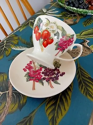 Buy Whittard Of Chelsea Royal Creamware Fine China Cup & Saucer Berries Fruit 🎄 • 5.50£