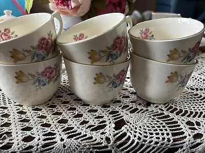 Buy Tea/Coffee Cup, Scio Pottery Hazel Pattern, Lot Of 6 • 28.41£