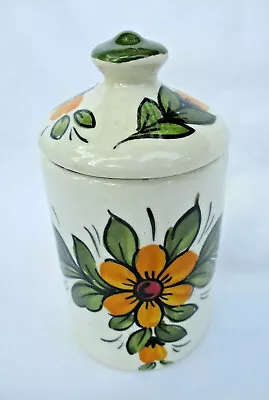 Buy Pretty Hand-painted Floral Pattern Lidded Ceramic Pot Or Storage Jar • 8£