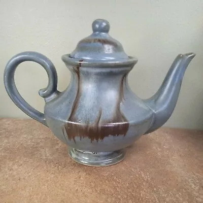 Buy Vintage, Blue Mountain Pottery (BMP) Teapot, 1.5 Pints Capacity, Slate Blue VGC • 14.95£