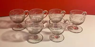 Buy Victorian Custard Cups, Glasses, Set Of 6 , Antique, Glassware • 35.99£