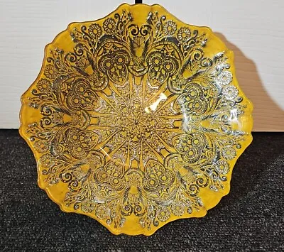 Buy Vintage 1970’s Turkish Ornate Glass Bowl Silver &  Gold  • 20£
