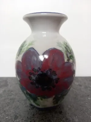 Buy Highland Stoneware Poppy Vase Handpainted Stamped Signed ~18cm Tall Scotland  • 35£