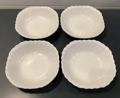 Buy Johnson Brothers Snow White Regency Cereal Salad Bowls Set Of 4 - 6 3/4” Square • 17.89£