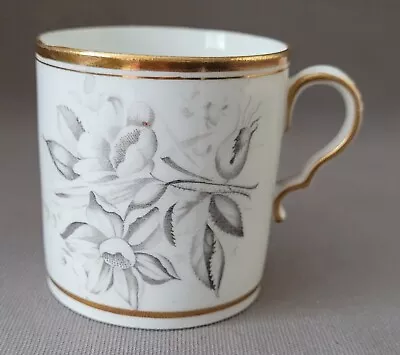 Buy Antique Spode Bat Printed Flowers Coffee Can C1805-10 • 25£