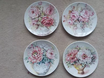 Buy Vintage Poole Pottery Romantic Roses Plates X 4 • 15£