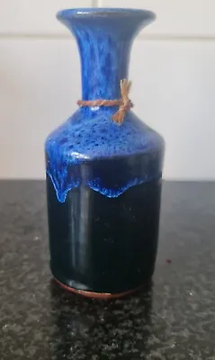Buy Hand Thrown Studio Pottery Vase Bottle Rupert Blamier Bristol Blue • 8£