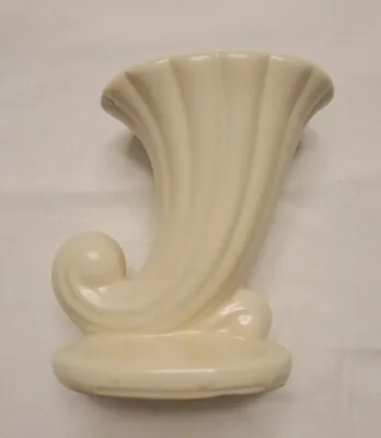 Buy Vintage Shawnee Or McCoy Pottery Cornucopia Vase Marked USA - 1940’s 1950s • 19.17£