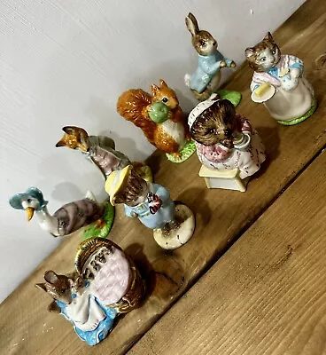 Buy Beatrix Potter China Figurines Beswick England Lot X8 Figures Peter Rabbit Fox • 26£