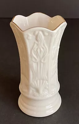 Buy Belleek Vase Six Sided Vintage Shells Ireland Red Backstamp Embossed 4  Tall • 19.21£