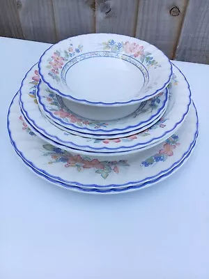 Buy Staffordshire China Cherry Orchard  2 Large Bowl + 2 Small &2 Large Dinner Plate • 13£