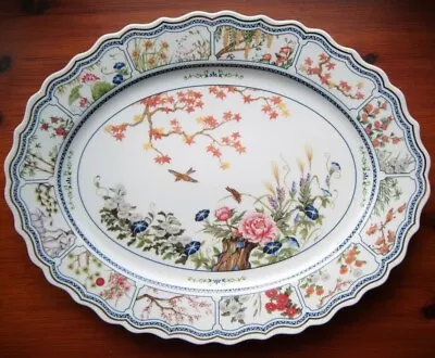 Buy Franklin Mint Fine Porcelain Large Oval Decorative Plate/Dish Floral Japan 16.5  • 29.95£