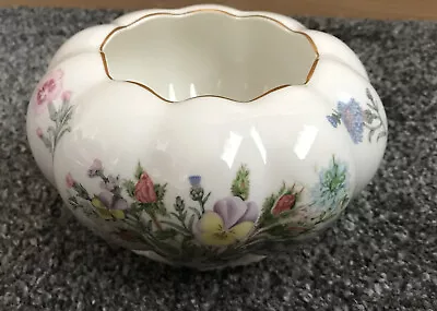 Buy Aynsley 6’ Wild Tudor Deco Bowl Fine Bone China Made In England Floral Gold Trim • 8£