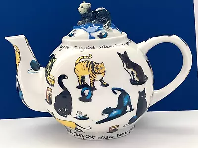 Buy Paul Cardew Tea Pot 2004 Pussy Cat Pussy Cat Rhyme & Cat Design And Lid • 18.97£