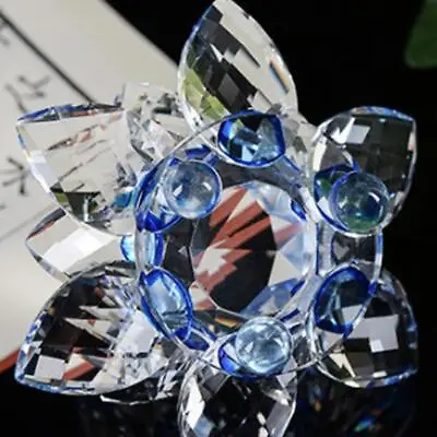 Buy Crystal Flower Ornament Large Crystal Craft Home Decor Pcs E4G6 1 V6T5 • 5.98£
