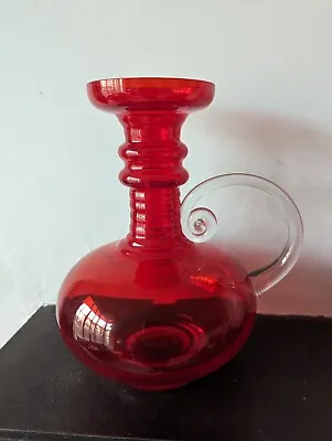 Buy Vintage Red Riihimaki Tamara Aladin Kleopatra Glass Vase Jug Riihimäen • 49.99£