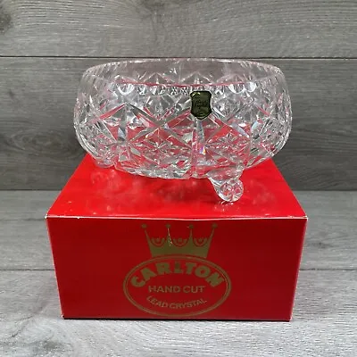 Buy Carlton Hand Cut Glass Lead Crystal Fruit Bowl Made In Poland Original Box • 14.99£