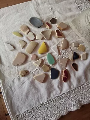 Buy Beach Pottery Shards Finds Scottish West Coast  Pk 6 • 7£