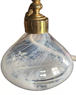 Buy Vintage Caithness White Patterned Hand Blown Glass Perfume Bottle Spray Atomiser • 14.99£