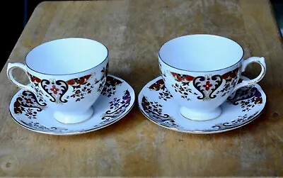 Buy 2 X Vintage Colclough Bone China Royale, Pattern 8525 Tea Cups & Saucers • 14.99£