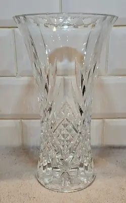 Buy Large Vintage Crystal Cut Clear Glass Table Flower Vase 11.5  Tall • 22.99£
