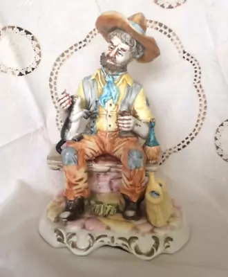 Buy Capodimonte Tramp Man On Bench Antique Figurine Signed • 22.99£